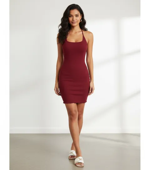 Red Dress + Light Orange Shoes