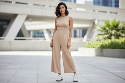 Light Orange Jumsuit + Orange Sneakers