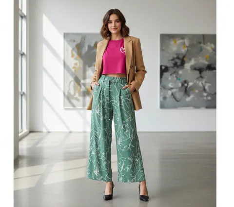 Turkey Pants + Pink Shirt + Black Shoes + Light Orange Blazer