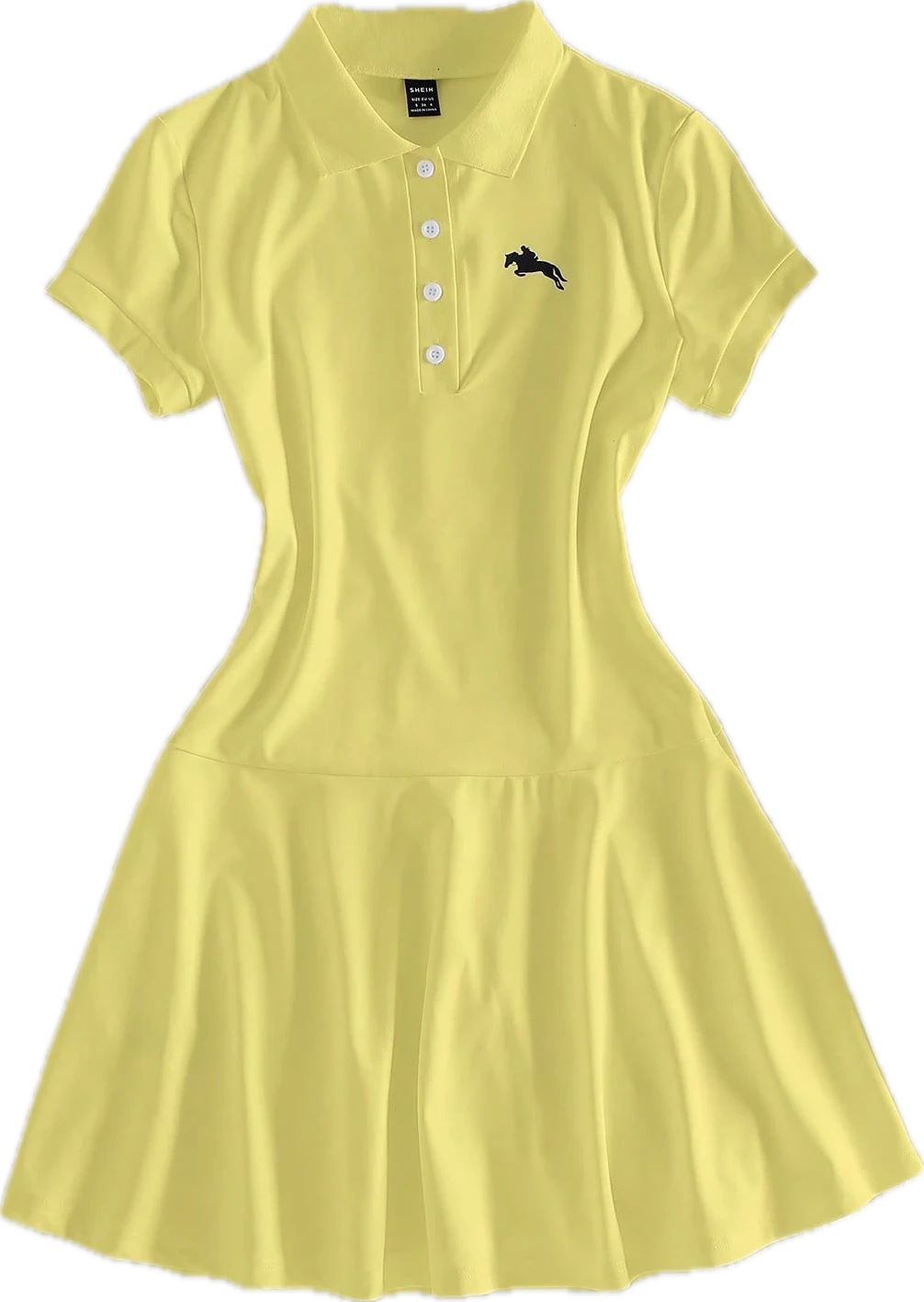 Vestido amarillo con botones